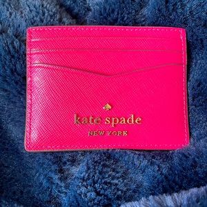 Pink Leather Card Holder by Kate Spade